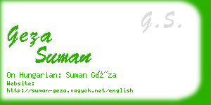 geza suman business card